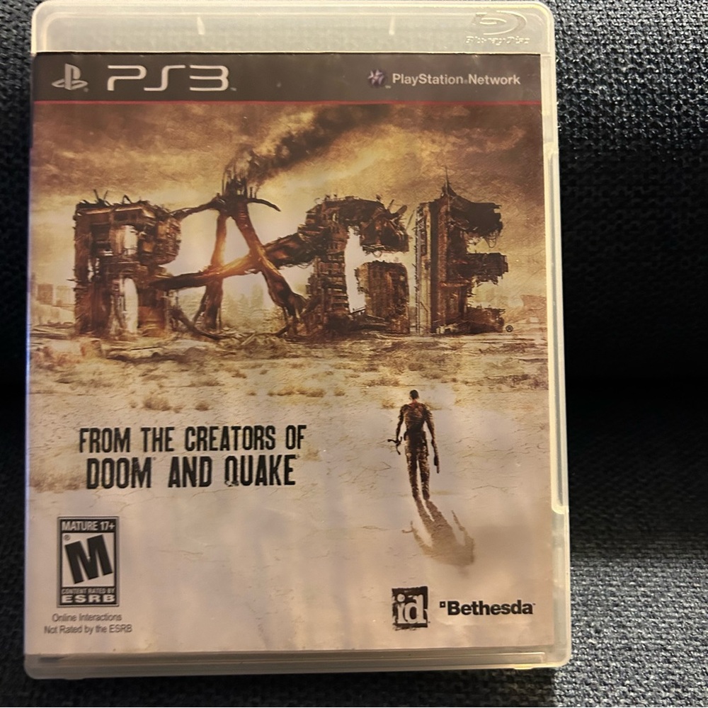 PS3 Rage video game play station 3